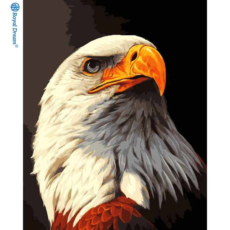 
ROYALDREAM The eagle Oil painting by digital canvas painting for living room wall artist residence decoration 