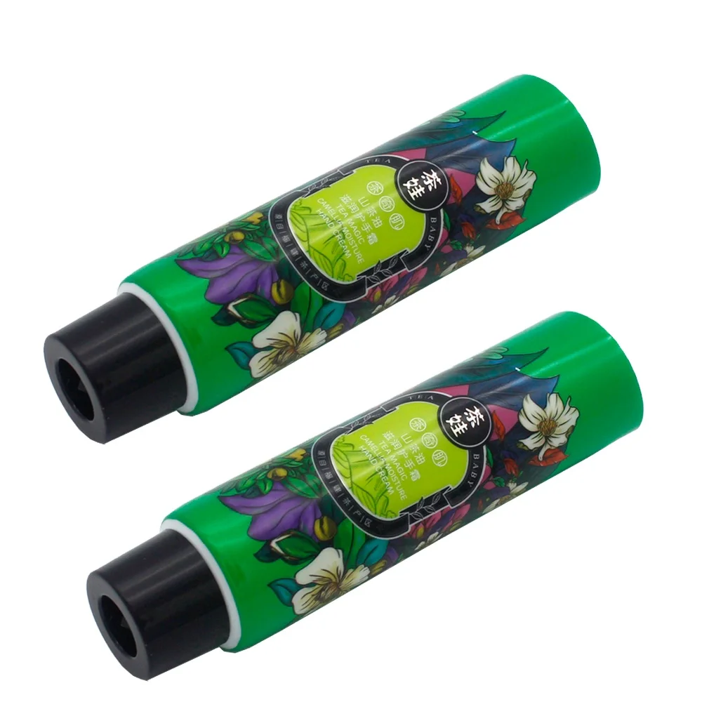 
Latest glossy empty hand cream packaging tube cosmetic soft squeeze aluminum barrier laminated tube 