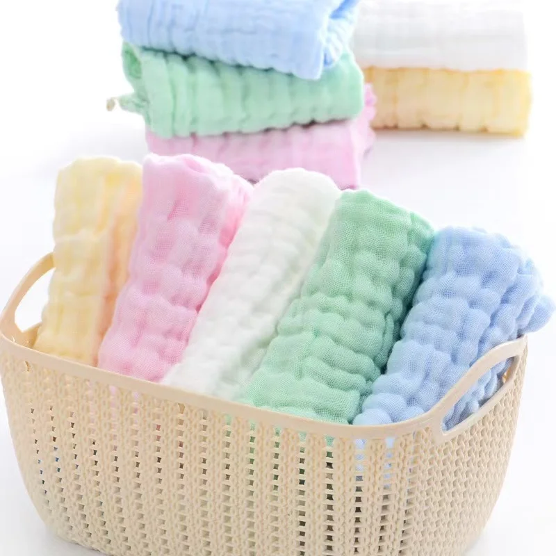 Baby Cotton Baby Toddler 6layers Nursing Towel Square Baby Facecloth Scarf Wet Wipes for Newborn