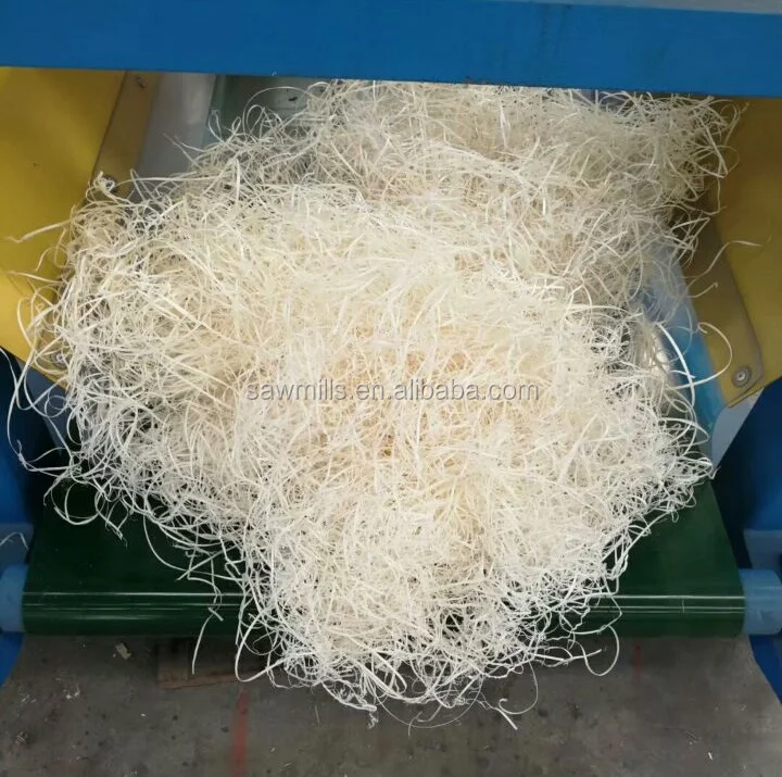 2021 Woodworking Machine Cutting Logs Square Wood Into Wood Wool Excelsior Hair