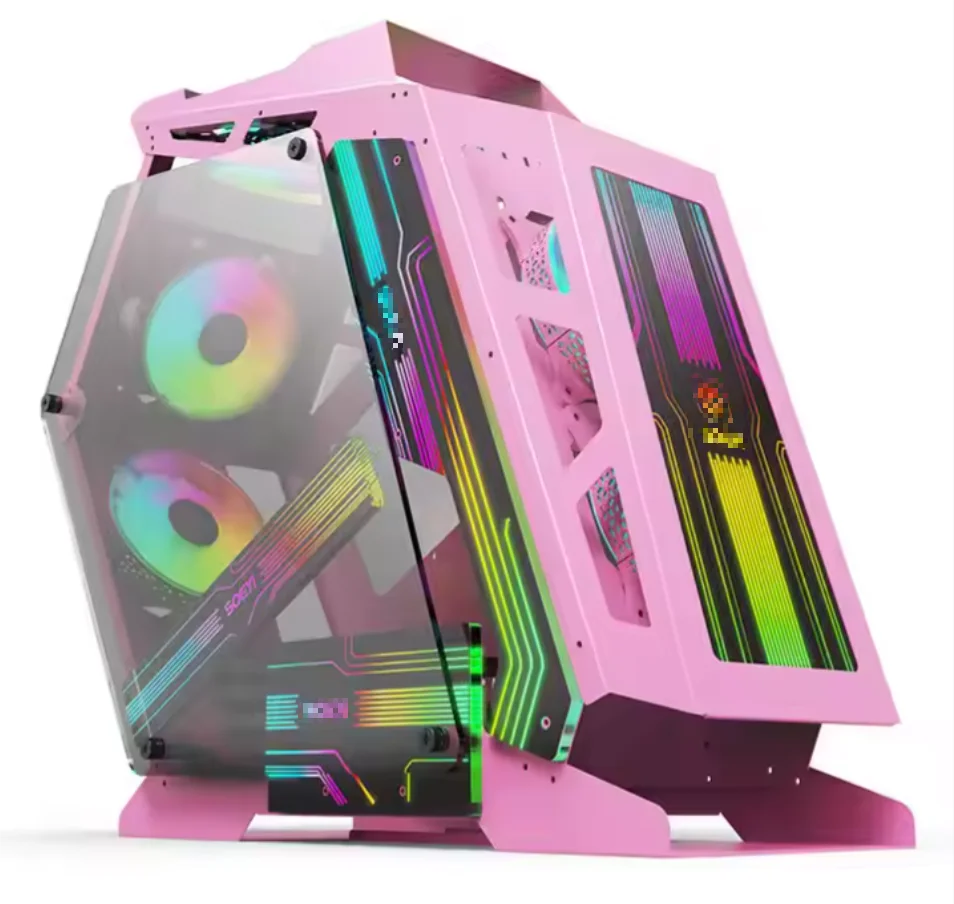 torres y cajas de la computadora Desktop Gabinete Gamer Gaming PC Cabinet White Micro ATX Computer Case