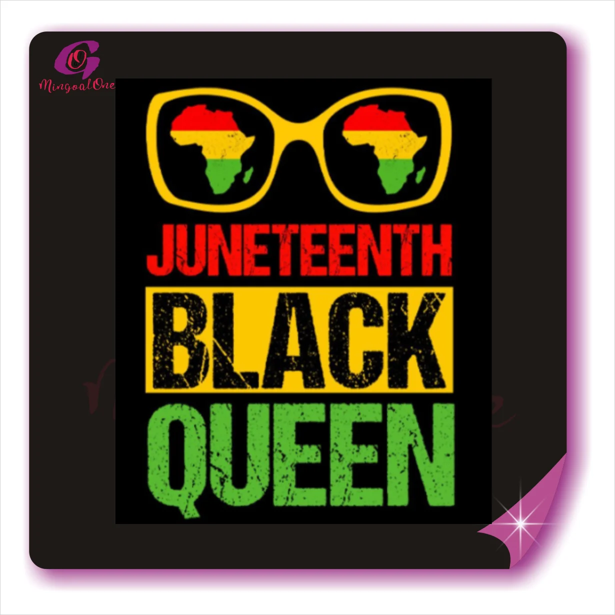 2023 Fashion New Customized Juneteenth Black Queen Design Heat Press Printing Transfer T shirt Vinyl Sticker
