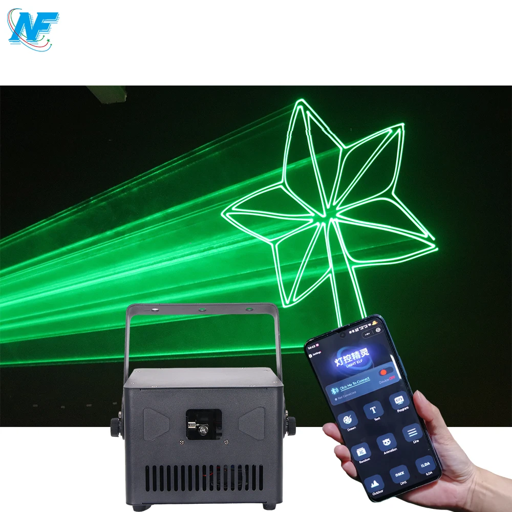 5W APP Control Laser Light 3D Animation Scanner Projector RGB Stage Lights DMX512 For DJ Disco Wedding Club Bar