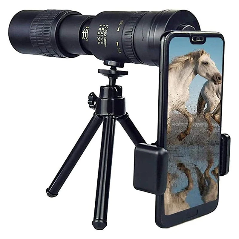 10-300x40 Monocular Telescope 10x 300x Zoom High Quality Monocular  Telescope Supports  for Smartphone
