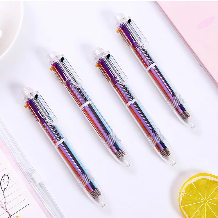 kawaii 6 multicolor ballpoint pen retractable ballpoint pens office school supplies
