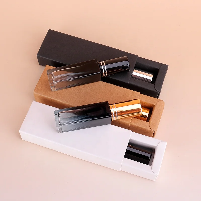 Wholesale Customized 3ml 5ml 6ml 30ml 50ml 100ml crystal clear empty Square glass refillable perfume bottles spray atomizer 10ml