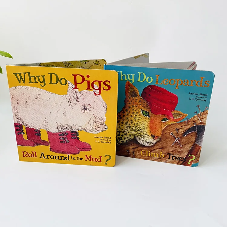 
Cheap Custom Animal Story Books Early Education Children Board Book Printing 