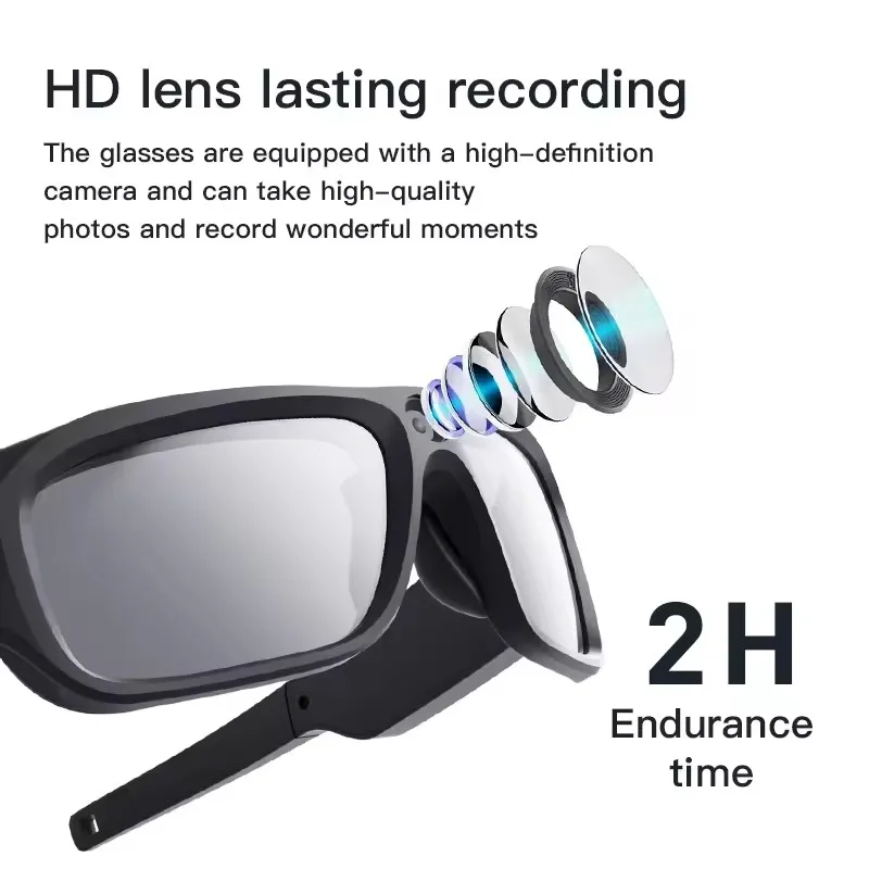 Camera Glasses 4K Sports Sunglasses Camera Video Glasses Support Take Videos/Photos for Indoor/Outdoor Activities