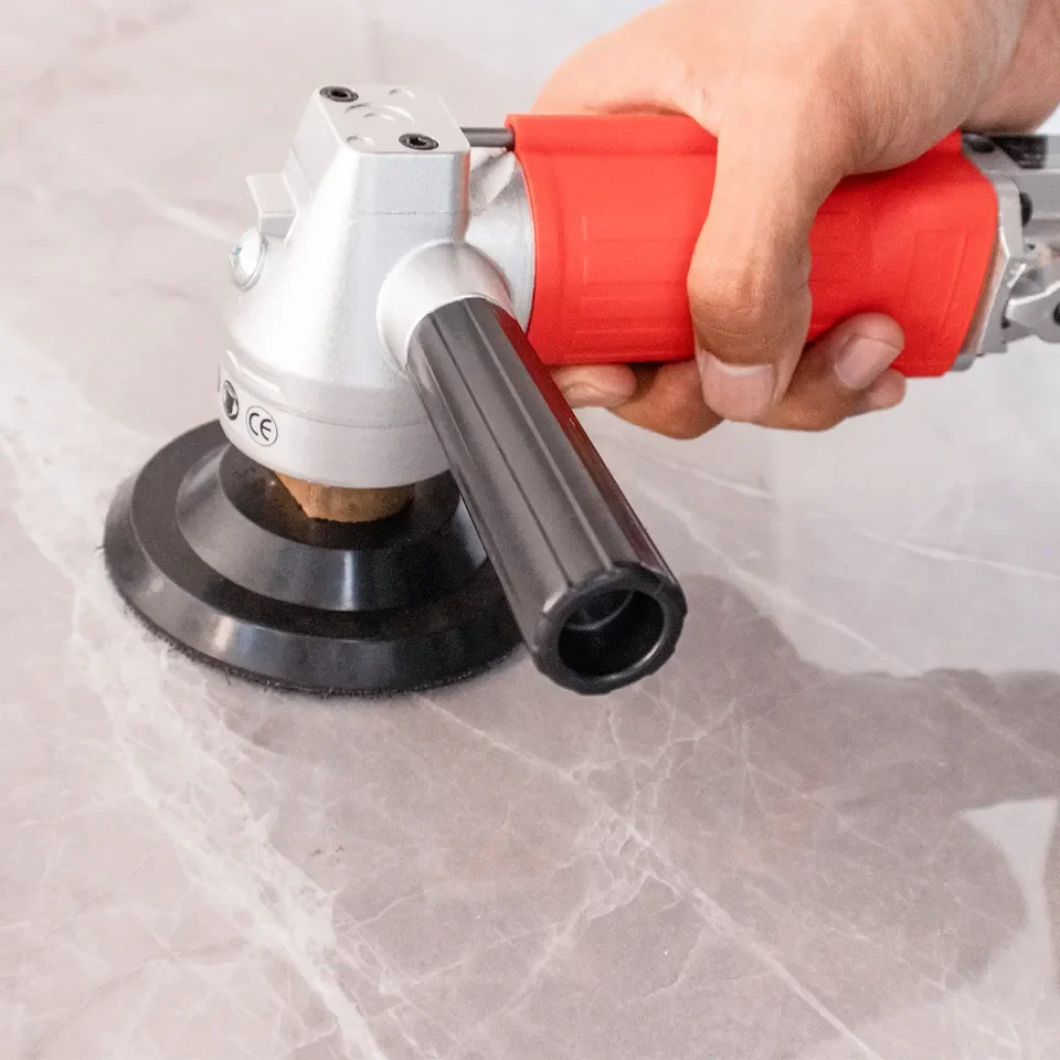 5/8'-11 Pneumatic Rear Exhaust Air Polisher,  Wet Stone Polishing Machine Air Wet Polisher Concrete Water Sander