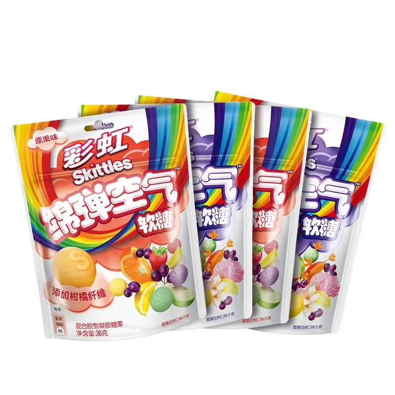 Hot Selling Multicolor Mixed Fruit Flavors Soft Candy from China Colorful Ball and Granule Shapes Exotic Snack in Bags Boxes