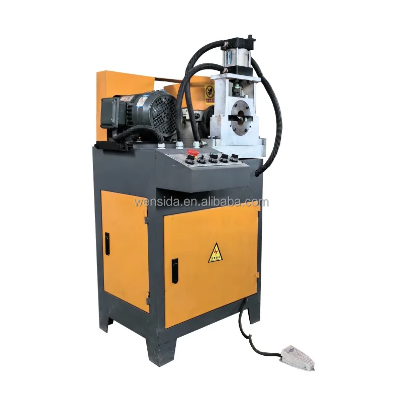 CNC double head automatic chamfering machine Flat deburring equipment Iron pipe chamfer