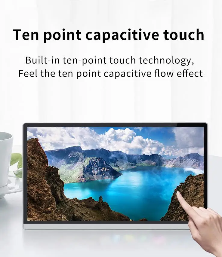  Высокая яркость full hd портативный сенсорный экран монитор 15 6 дюймов 4k IPS для ноутбука