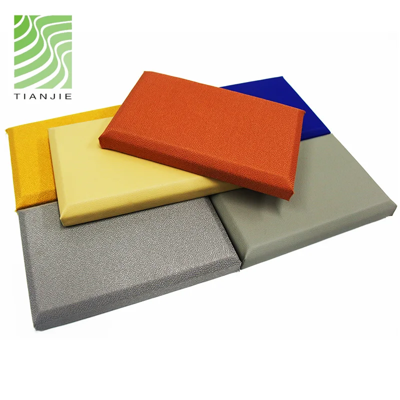 Acoustic panels cheap foam soundproof sound absorbing fabric acoustic self adhesive panel