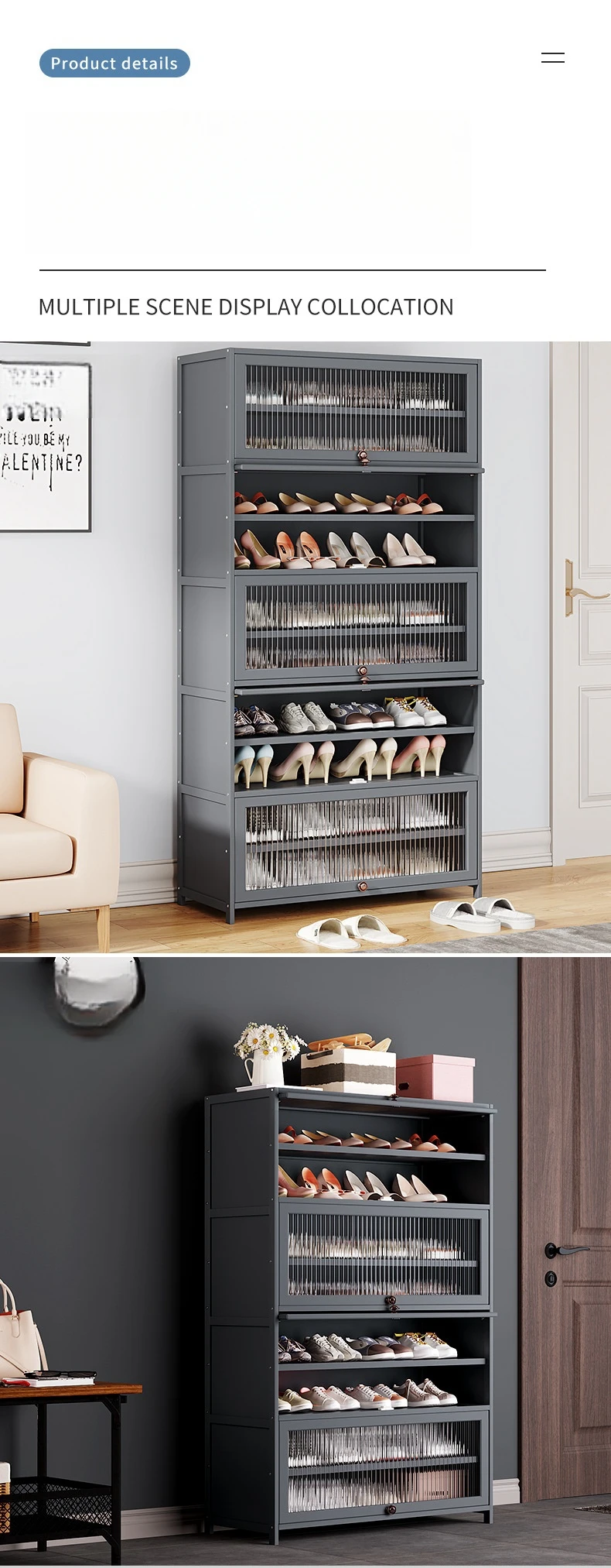 Living Room Furniture Shoe Storage Cabinet Home Entryway Shoe Organizer Cabinet  Rack Shelf  Door Shoe Storage Cabinet