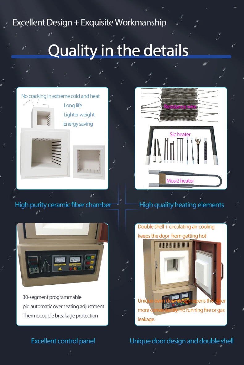 1200 degree PID control Laboratory Ceramic Sintering mini muffle Electric furnace