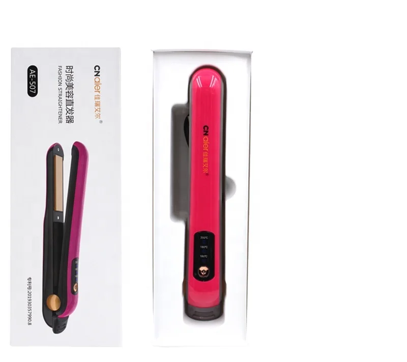Mini 3 Heat Modes hair curler Usb Powered Rechargeable Cordless Ceramic Coating Hair Straightener Portable Flat Iron