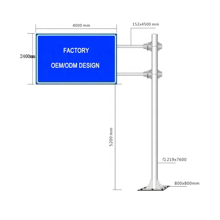 Factory customized equipment road sign,malaysia french road guide sign