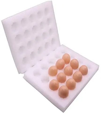 Povinmos 1 pcs Egg Tray 30 eggs Packaging Transport Box With Carton EPE Pearl Cotton Recyclable Gift Egg Box Poultry Supplies