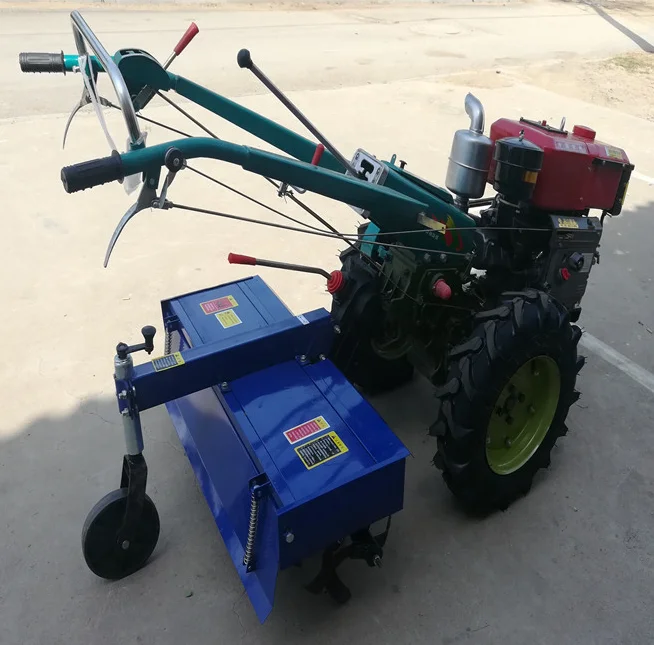 Multipurpose Farming Mini Walk Behind Tractor Price Diesel Engine Small 15 hp 18hp 20hp Two Wheels Hand Walking Tractor For Sal