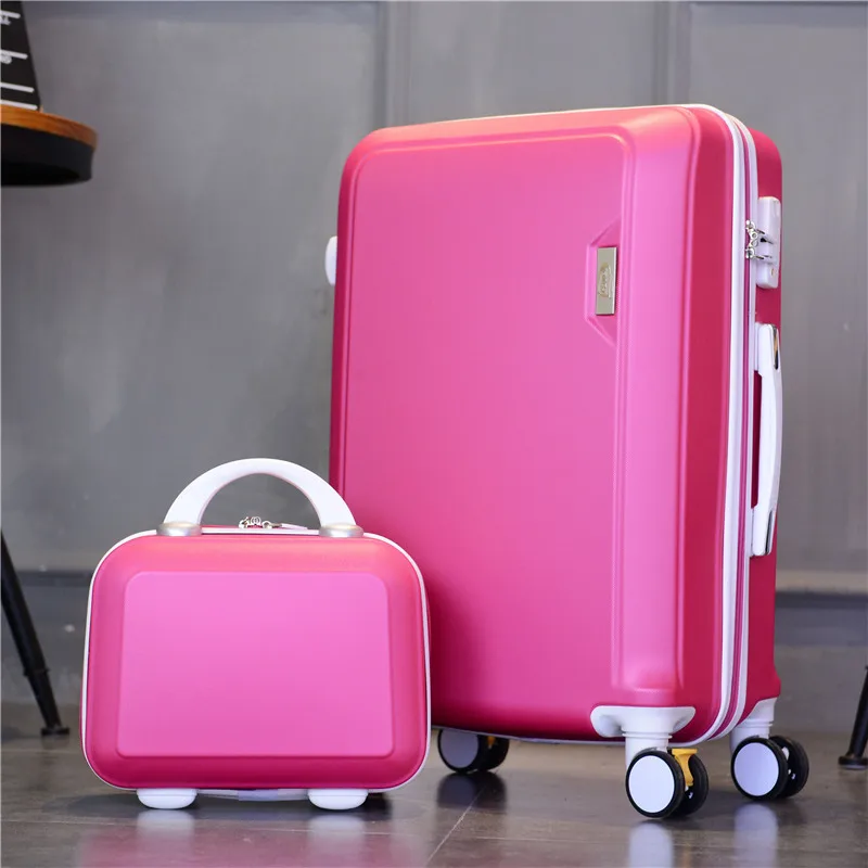 YX16993 Custom Logo Sweet Case Bags PC Suitcas ABS Zipper Valiz Big Travel Luggage Mala de Bordo Suitcase with Large Capacity