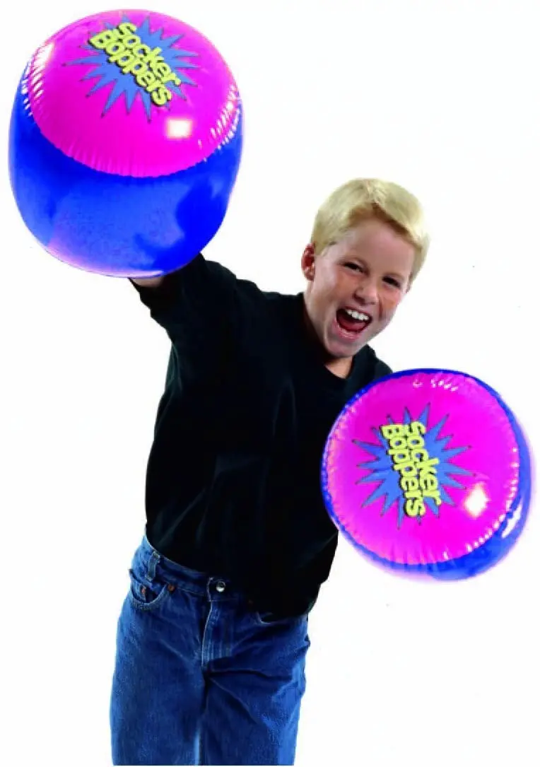 Inflatable Boxing Equipment-Dual Fist Holder Ball & Bag Lightweight Punching Gear for Training & Fun