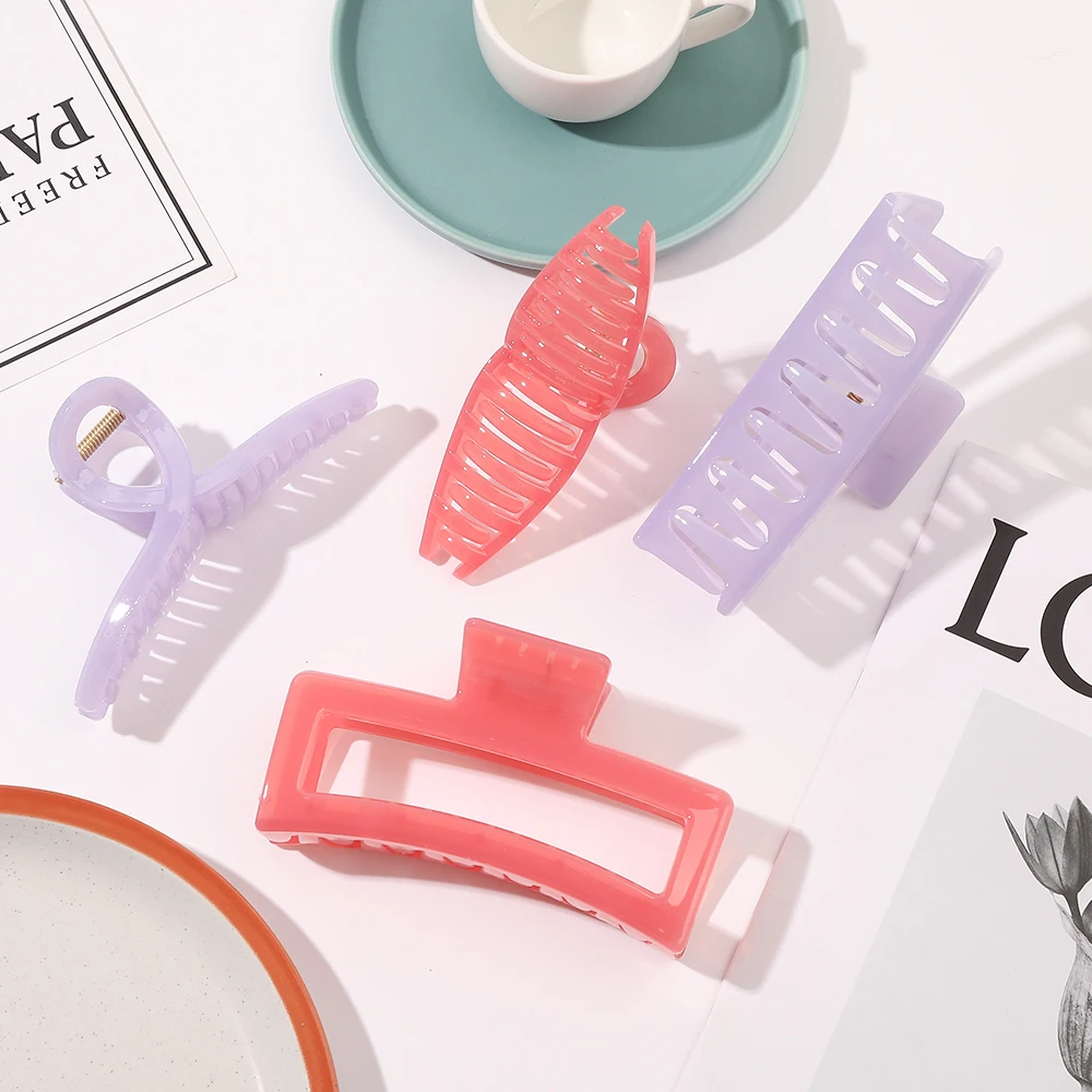 custom hair claws extra large jumbo acetic claw clips for thick hair 13cm claw clips hair women accessories