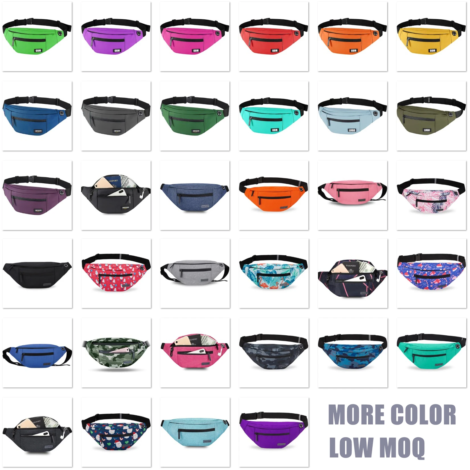 free sample best selling riding hiking fanny pack with adjustable belt waterproof leather waist bag for men