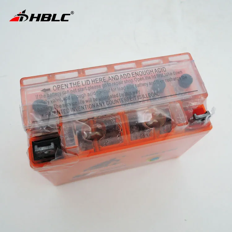 12N6.5-BS 12N6-BS оранжевая батарея для мотоцикла без обслуживания