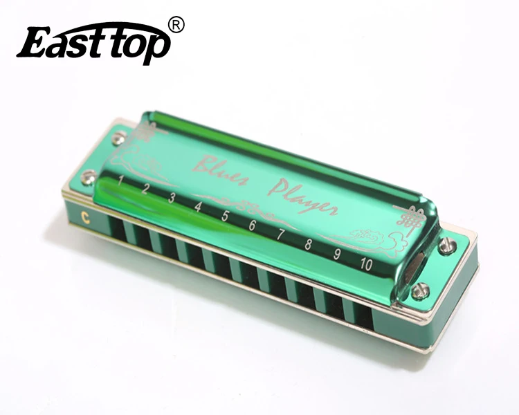 EASTTOP PR020 10 holes harmonica blues harp mouth organ diatonic good harmonica for sale 12keys set