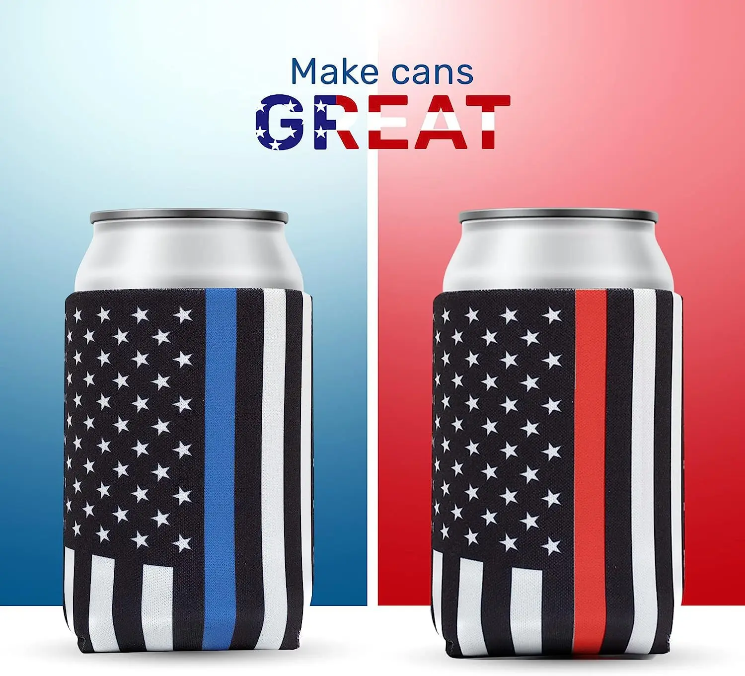 Foldable Soft Can Cooler Cup Sleeve With Bottom 3mm Neoprene Collapsible Beer Bottle Holder for Birthdays Wedding Drink Cooler