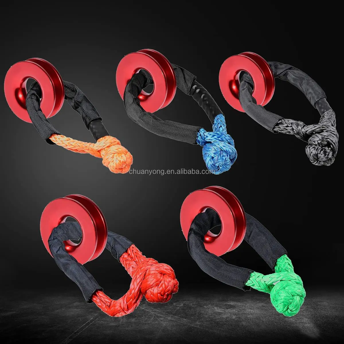 High Stregnth 4x4 Recovery Soft Shackle Rope with Snatch Ring