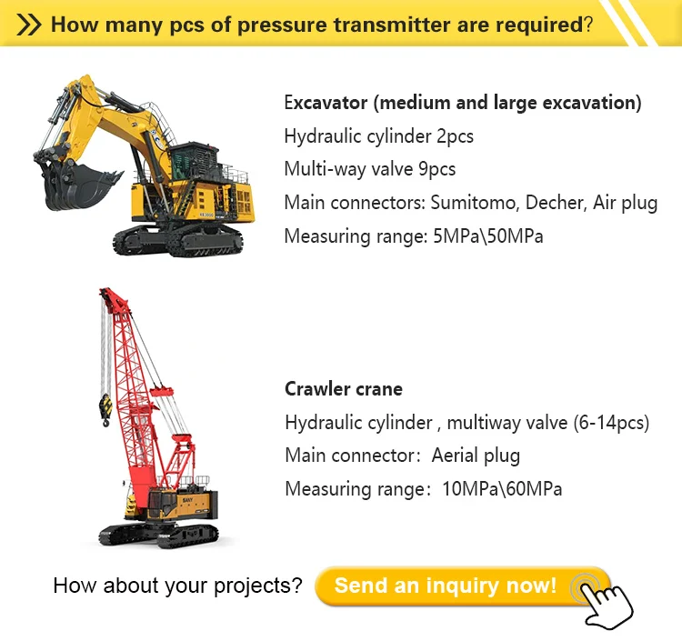 Industrial 100mpa Machine Oil Air Pressure Sensor Transducer Transmitter