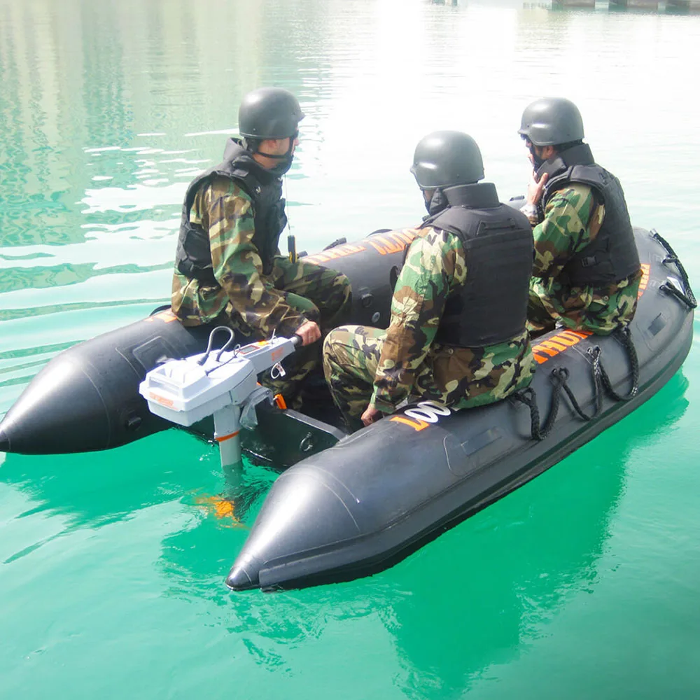 Inflatable Hypalon Boat Aluminum Floor with Aluminum Transom And Stainless Ladder