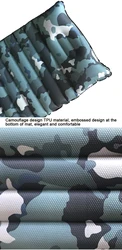 Ultralight Camp Mat Compact Camouflage Inflatable Sleeping Pad For Backpacking Tpu inflatable air mattress with pillow