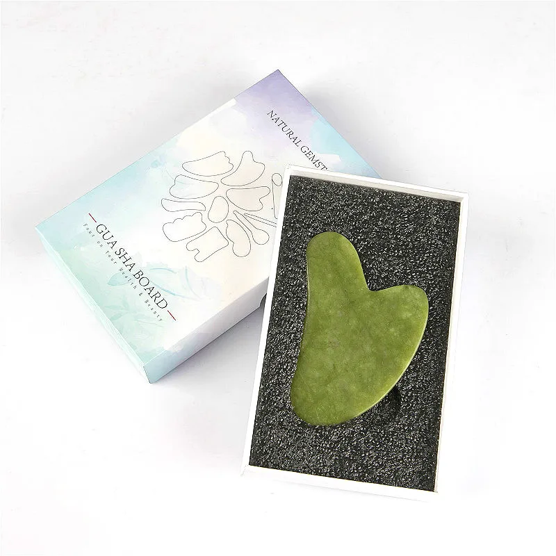 100% real natural massage heart amethyst gua sha stone