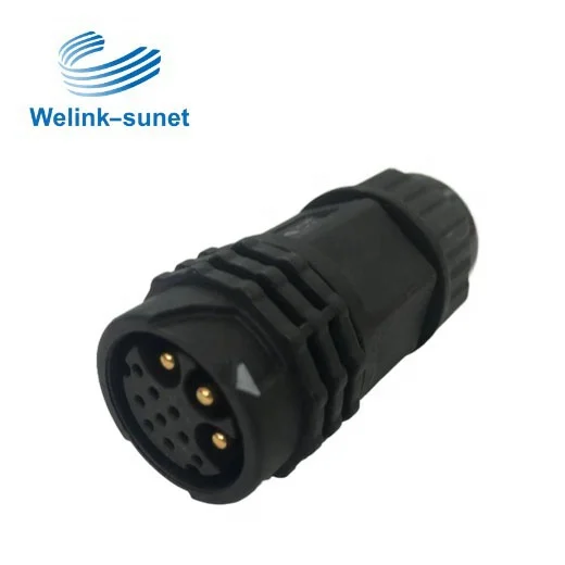 14AWG Male Pin 2PIN Solder Latch Waterproof Motion Control Connector Plug Harness