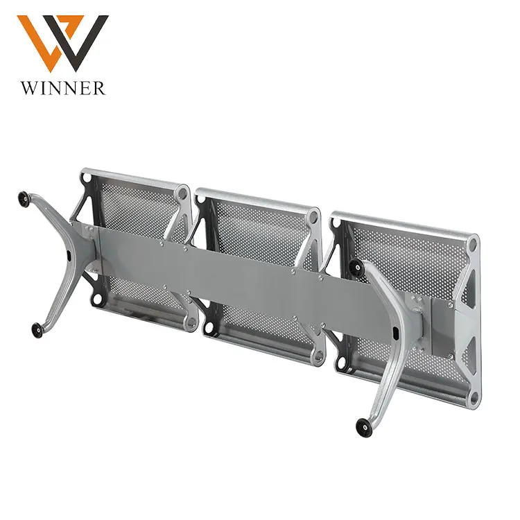 Foshan manufacturer plastic metal durable comfortable reception customer 3 seater waiting Chair