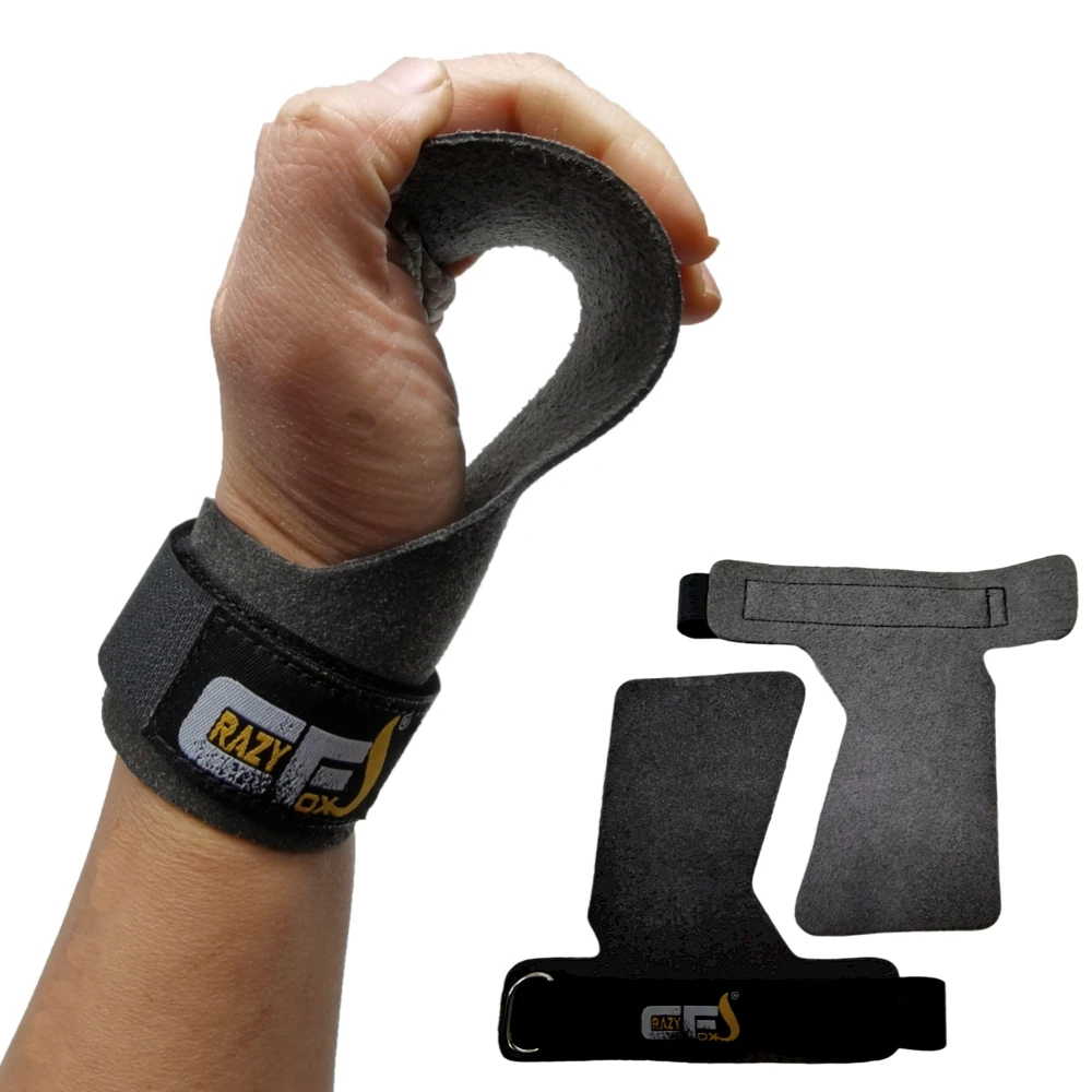 Fitness Leather hand guard weight lifting pull up Gymnastic Fingerless hand grips for cross fit training