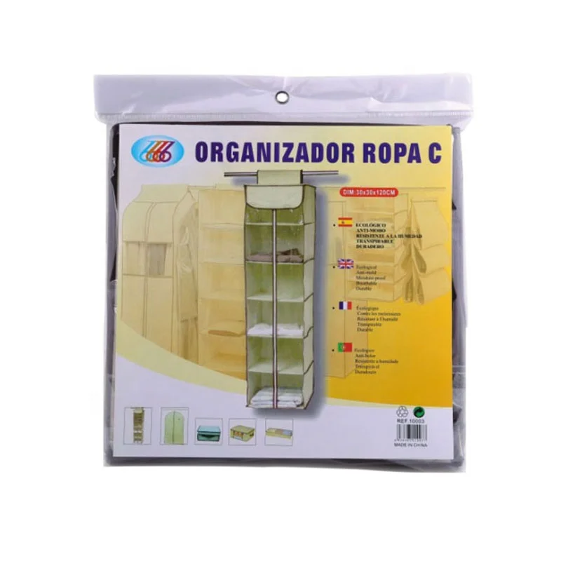 
Non Woven Fabric Storage Foldable Closet 6 Shelf Hanging Organizer for Bedroom 