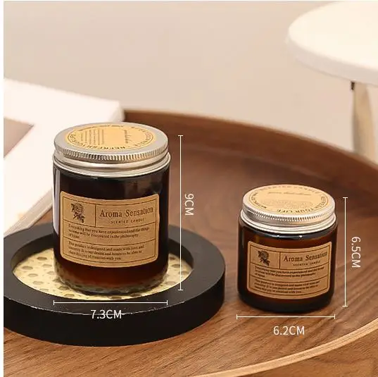 Glass Candle Jars Empty Round Cosmetic Jar for DIY Aromatherapy Wax Melts Candles