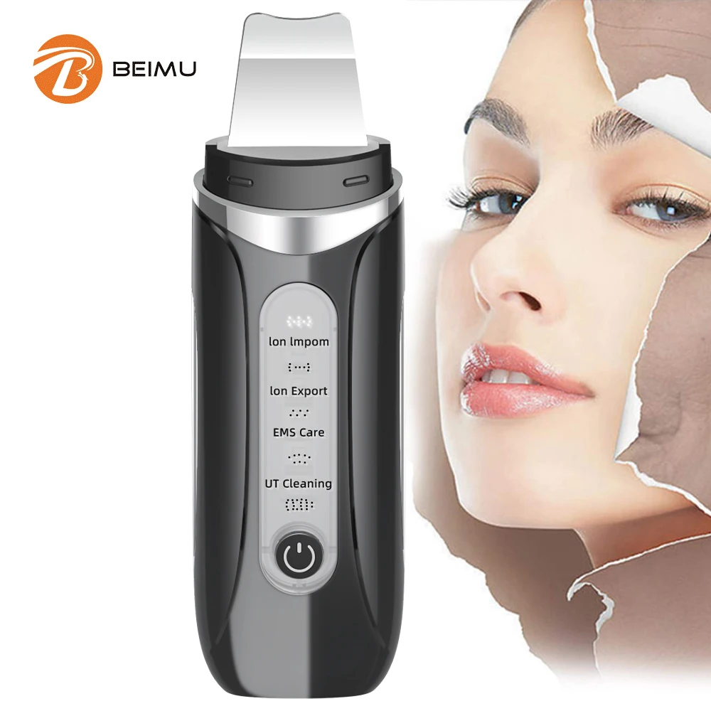 Beautiful Skin Deep Face Care Hand Held Cleanser Electric Ultrasonic Face Set Facial Parts Scraper Exfoliator Skin Scrubber