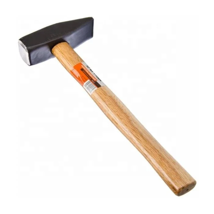 
Кованый молоток 1000 г с деревянной ручкой 300 мм, молоток машиниста немецкого типа 