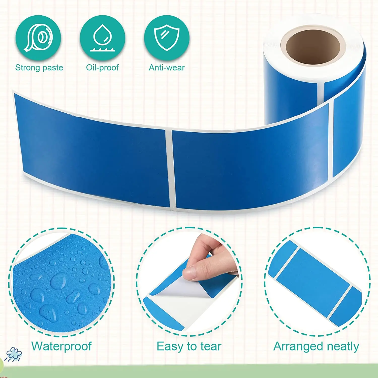 thermal printing circular labels Red.yellow.blue.green.brown.orange.purple.pink and white