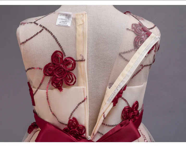 1712  Best selling Latest Kids Frock breathable Baby Girl Floor Length Long Wedding Party Evening Dress