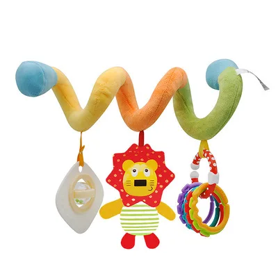 Baby car seat bedside bassinet hanging toys with sound cute plush toys baby sensory toys