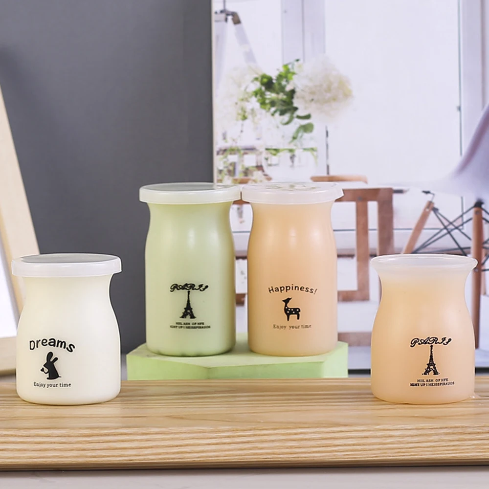 Factory wholesale custom printed plastic cup pudding cup PET for cold drink milk PET cup with lid eco friendly