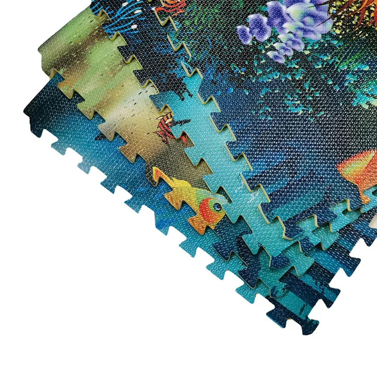 2024 new design factory price ocean animal  fish brightly coloured large  non toxic wholesale baby play eva foam puzzlemat