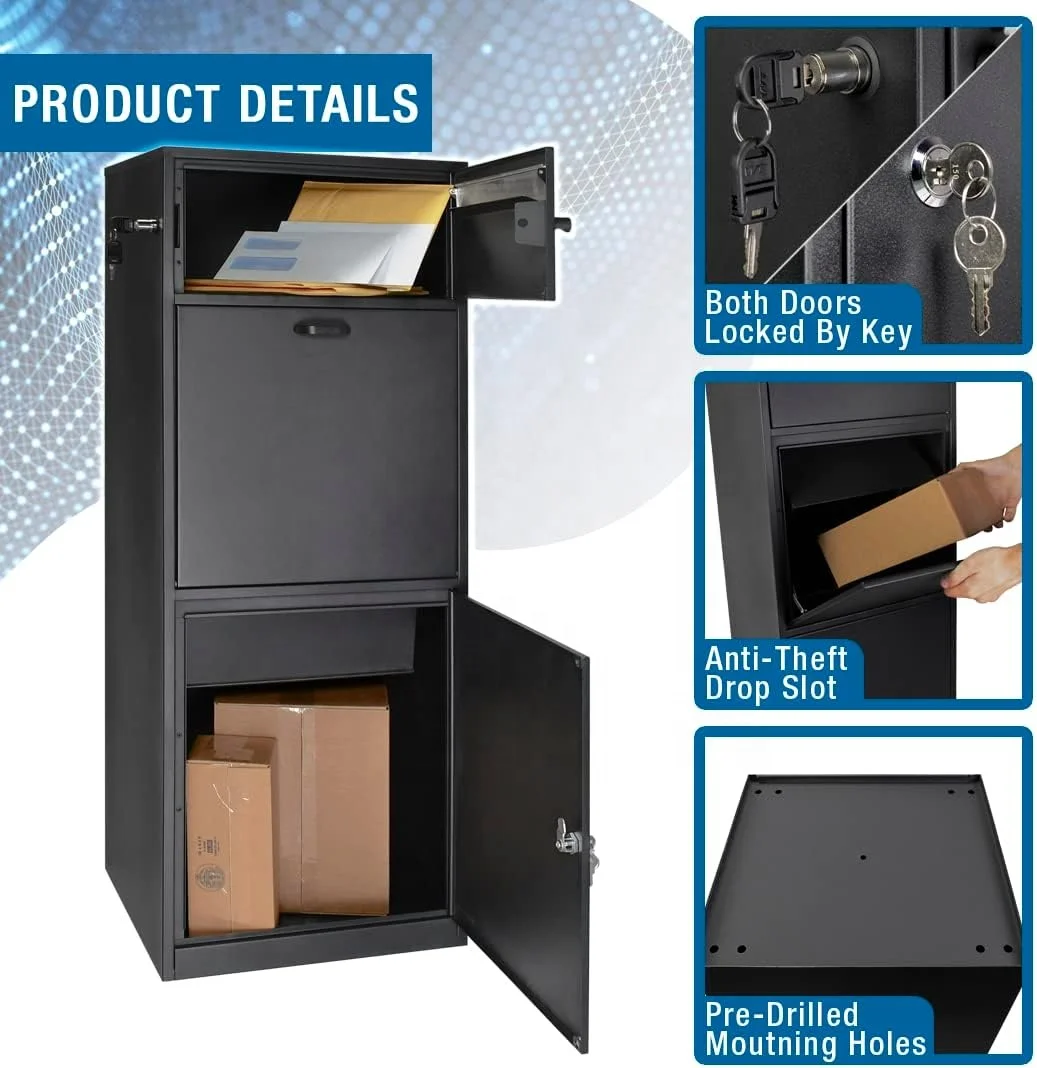 Factory Wholesale Outdoor Home Porch Smart Parcel Mail Delivery Storage Courier Box Security Parcel Letter Mailboxes