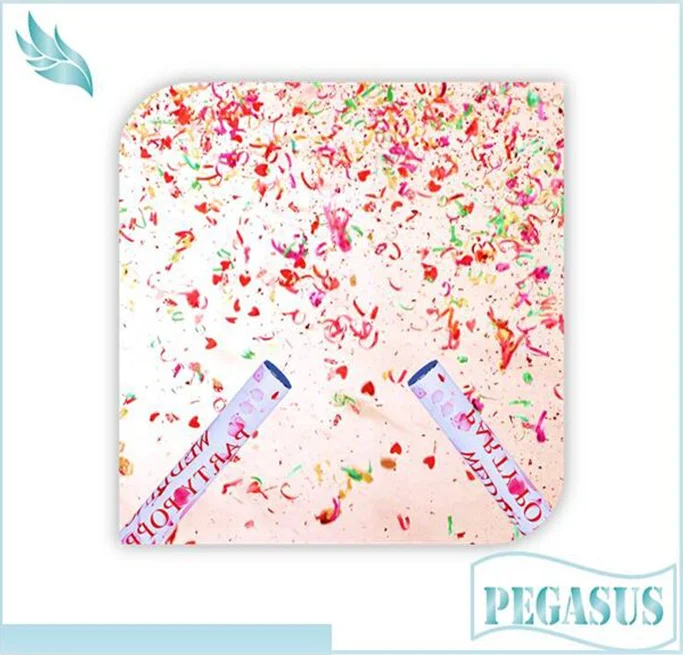 Custom Party popper for wedding Plastic Paper Compressed Air long-cylinder disposable  good quality and new design