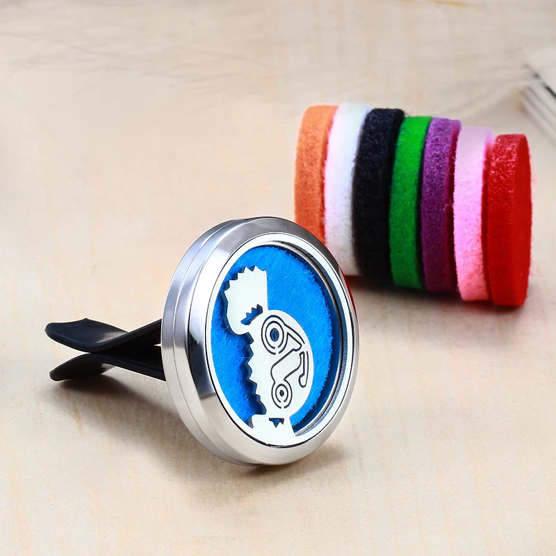 Stainless Steel Hollow Clown Car Air Conditioning Perfume Box Aroma Diffuser Box